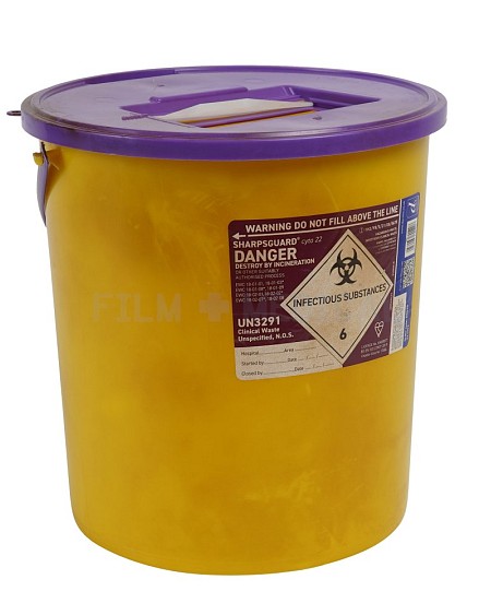 Purple Lid Sharps Bin